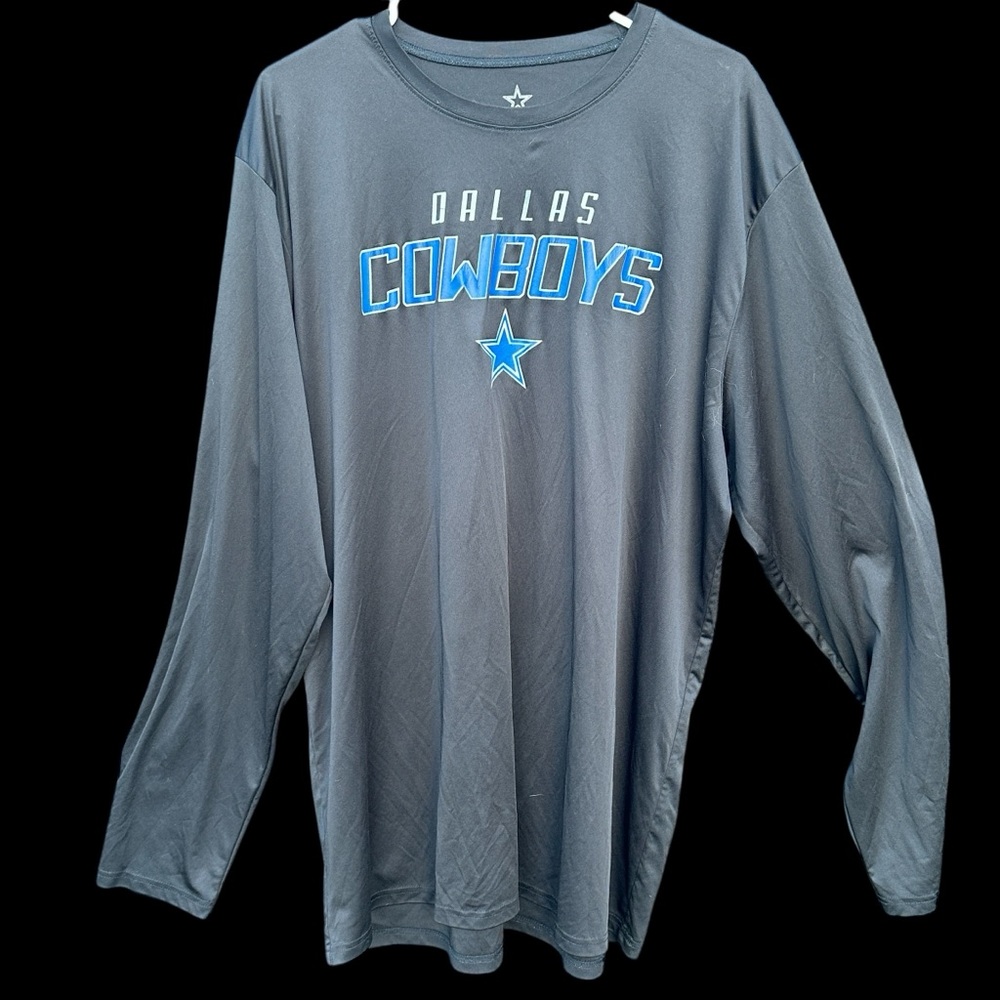 Dallas Cowboys Authentic Long Sleeve Athleisure Fan Wear Gray Shirt Men's 3XL